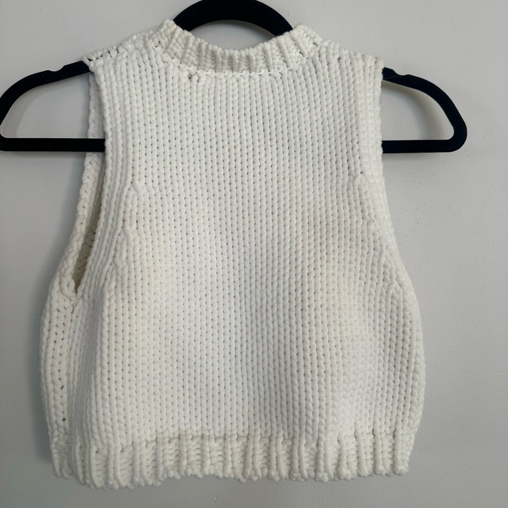 Zara Chunky Knit Sleeveless Sweater Vest Size M EUC - Picture 5 of 5